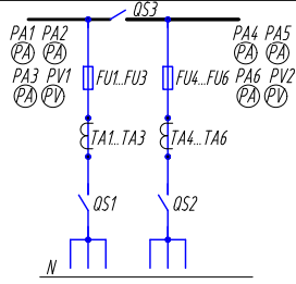 вводно-линейные панели, схема 2